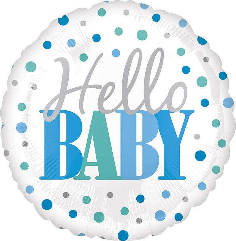 Balloon - Hello Baby Dots Blue